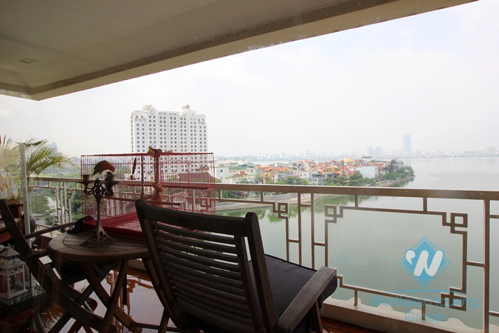 Stunning duplex apartment with lake view in Xuan Dieu street